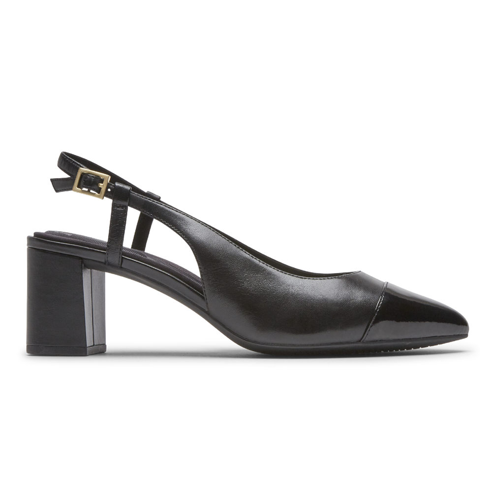 Rockport Womens Total Motion Salima Posted - Slingback Black - MZN751604